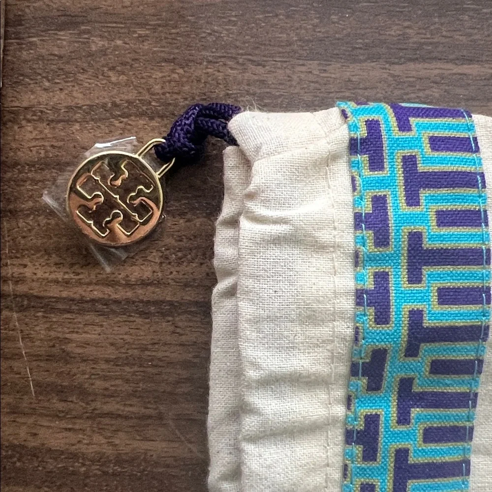 Tory Burch NWOT Geometric Trim Drawstring Shoe Dust Bag
